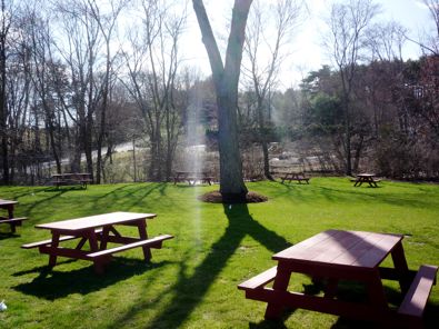 Bubbling Brook Ice Cream Stand picnic tables photo