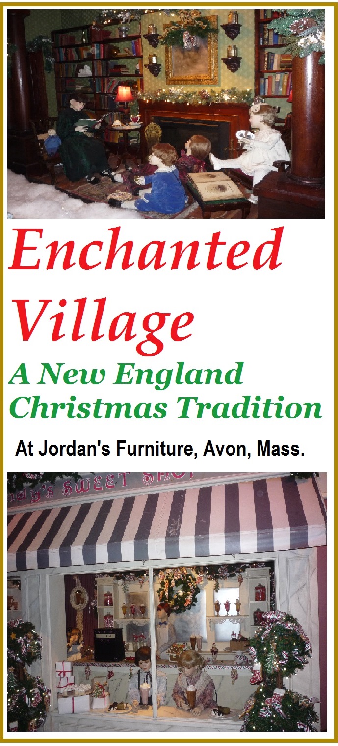 Enchanted Village is a wonderful, traditional New England Christmas attraction family destination, now showcased at Jordan's Furniture in Avon, Mass.