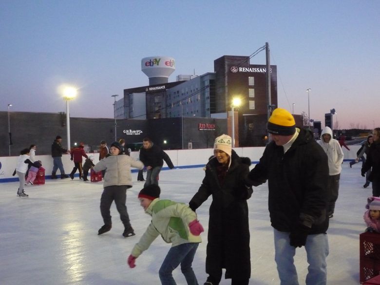 Winter Skate at Patriot Place photo, Foxboro, Mass.