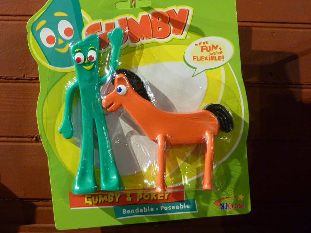 Gumby and Pokey bendable toys from The Vermont Country Store in Weston, VT.