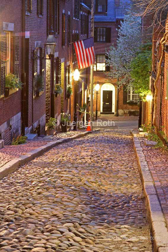 Acorn Street, Beacon Hill, Boston MA