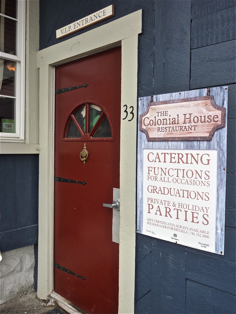 Colonial House Restaurant V.I.P. sign