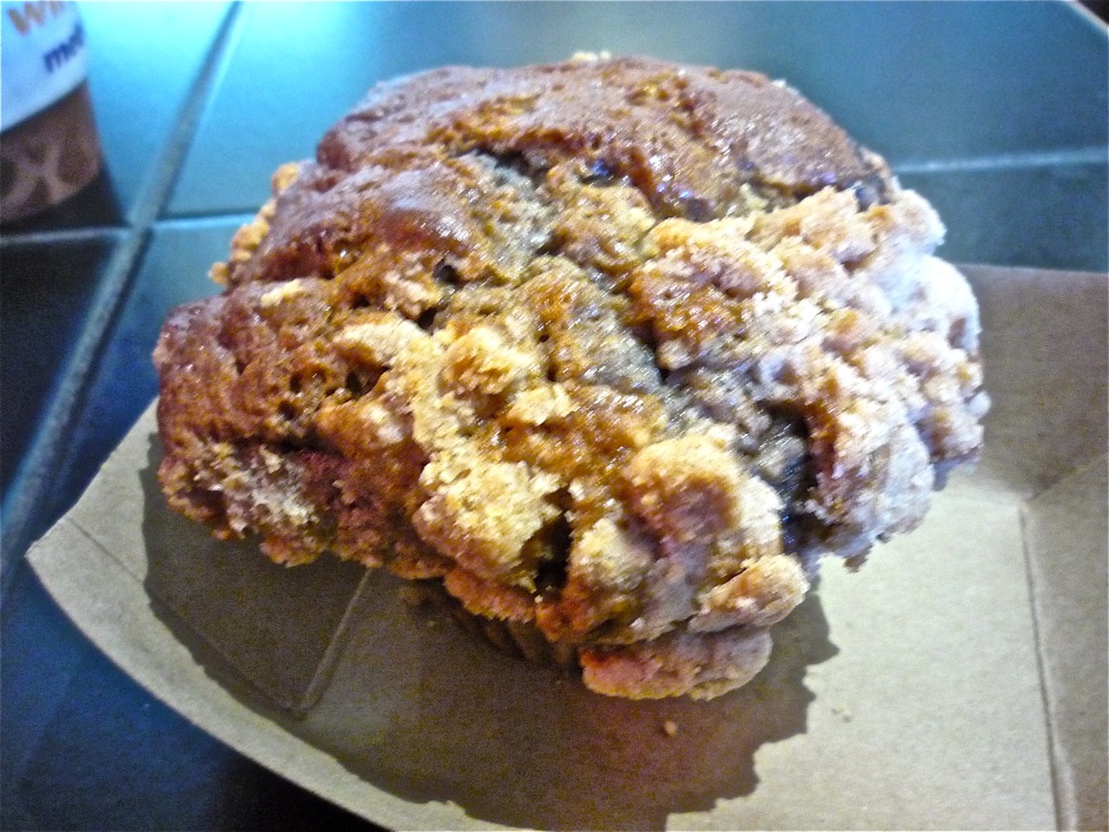 Chocolate chip muffin from Little Falls Bakery and Cafe in Pawtuxet Village, Rhode Island