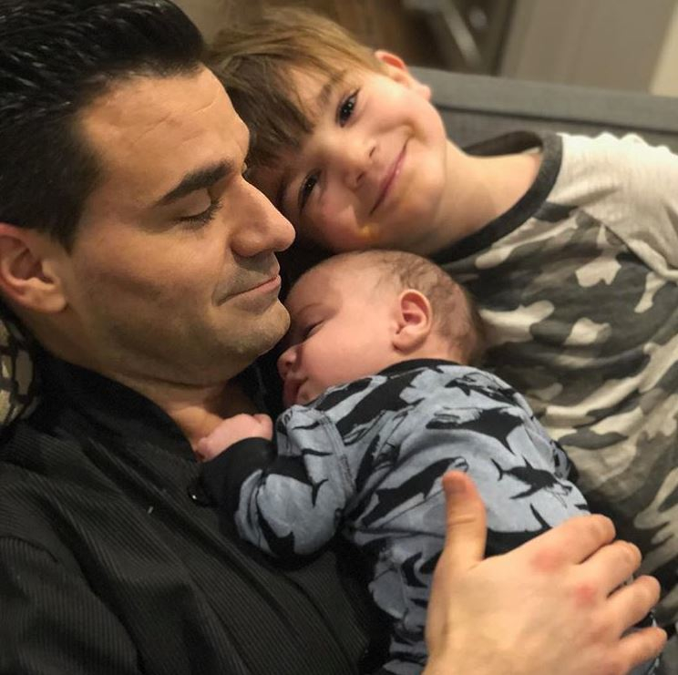 Dom Fabiano, owner of Arturo's Ristorante, with sons Bryce and Dylan.