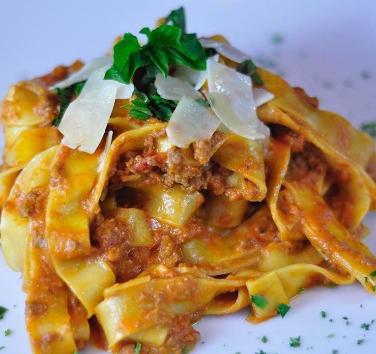 Pappardelle bolognese from Arturo's Ristorante in Westborough, Mass.