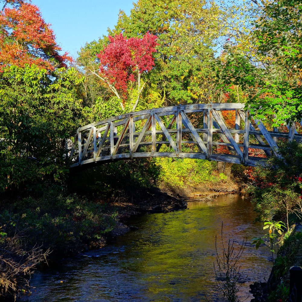 Old railroad bridge at Nashoba Brook in West Concord, Mass.