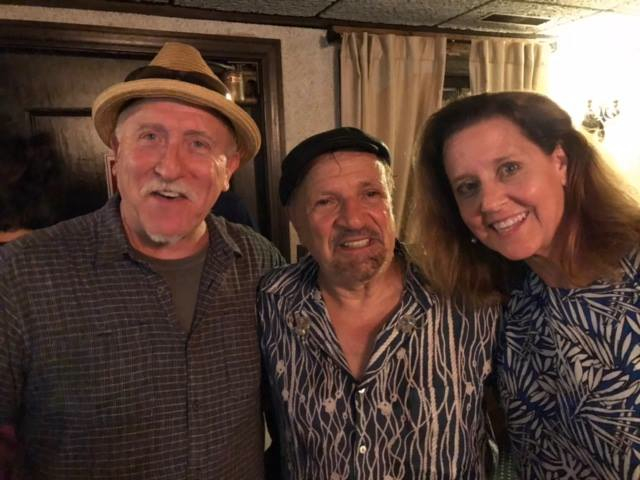 Bull Run innkeepers George and Alison Tocci share a special moment with former Young Rascals frontman Felix Caviliere.