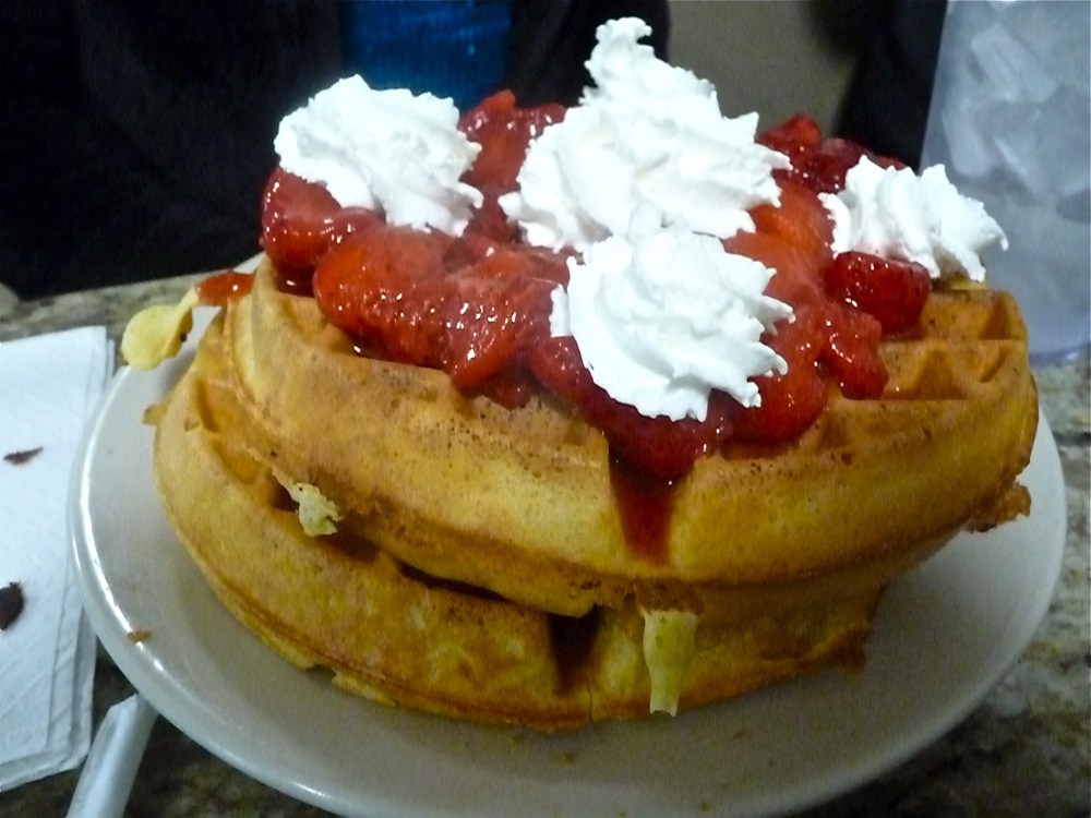 Waffles from Carl's Oxford Diner in Oxford MA