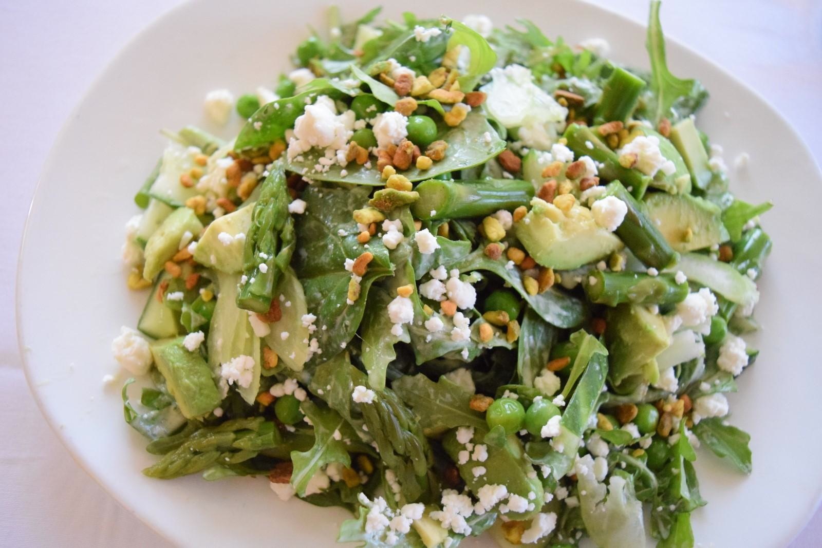 Fresh salad with locally-sourced lettuce from the Copper Door in Bedford, NH>