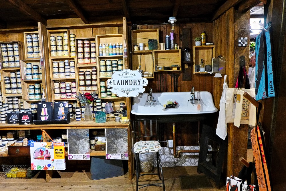 Kitchen basin at 1829 Country Store in Mansfield, Mass.