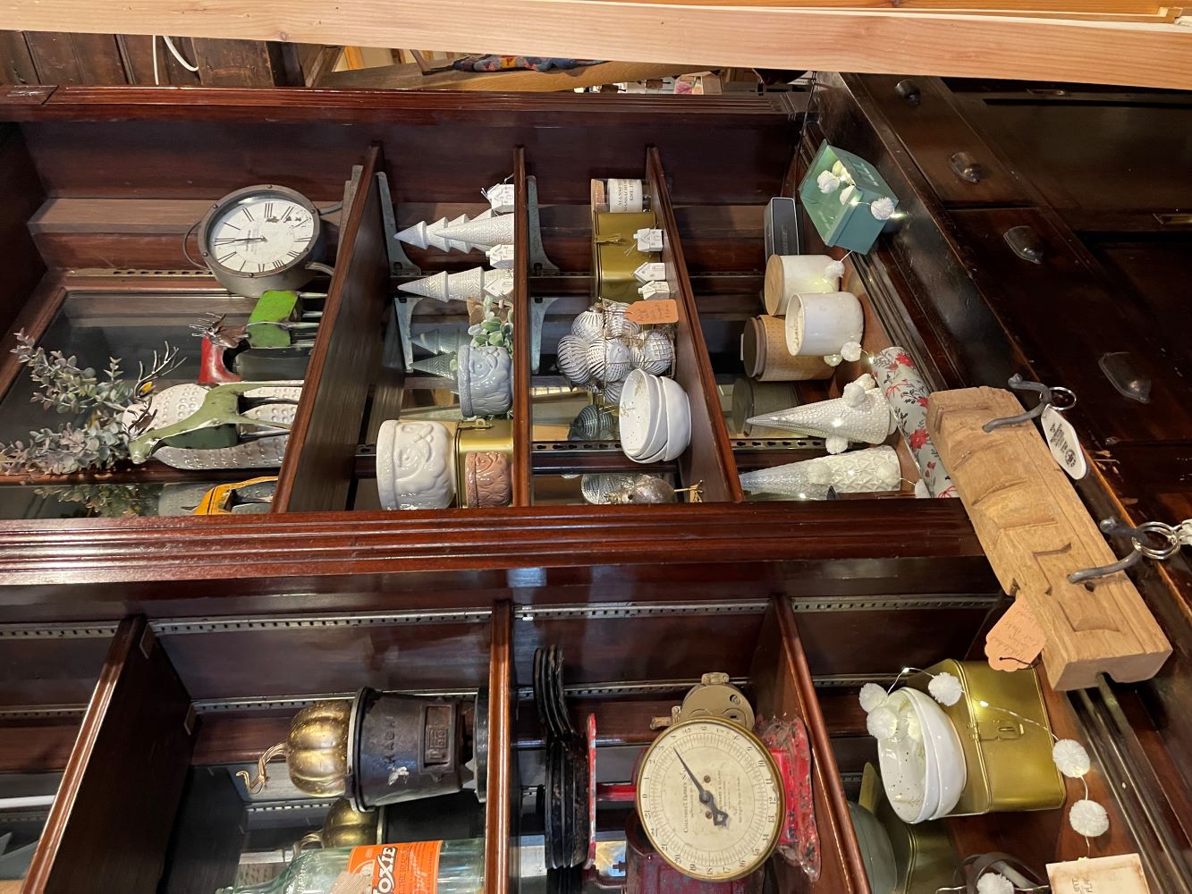 A wall of nostalgia at 1829 Country Store in Mansfield, Mass.