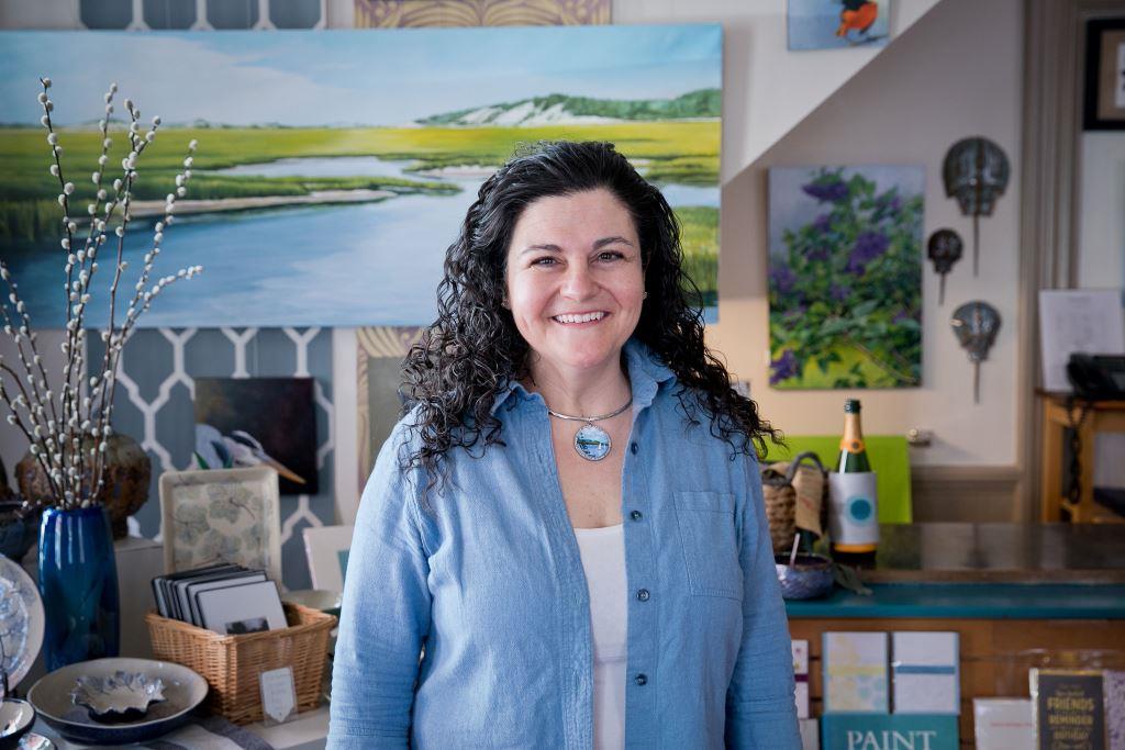 Anthi Frangiadis, owner of The Drawing Room at Anthi Fragiadis Associates in New Bedford, Massachusetts