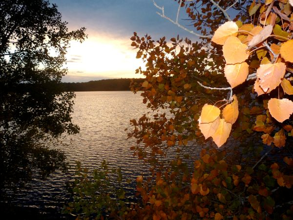 Fall foliage at Diamond Hill Reservoir, Cumberland RI