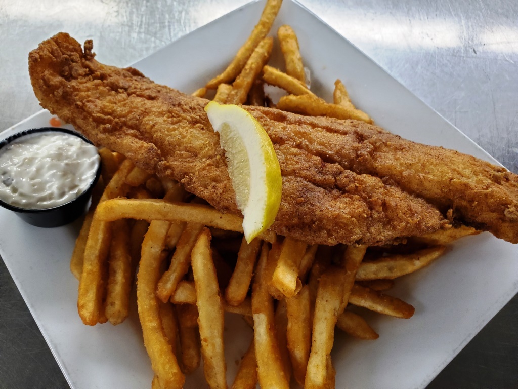 Fish and chips from Father's Kitchen and Taphouse in Sandwich, MA.