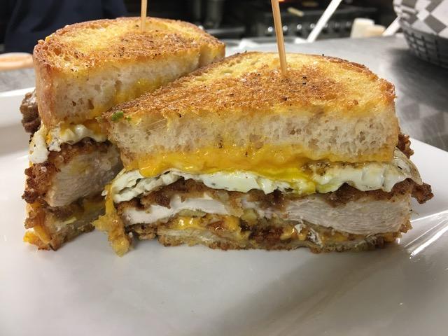 The Dubliner chicken sandwich from Father's Kitchen and Taphouse in East Sandwich, MA.