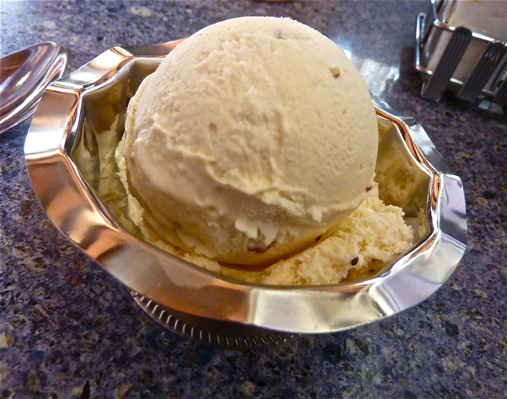 Penuche ice cream with melted brown sugar from Four Seas in Centerville, Mass.