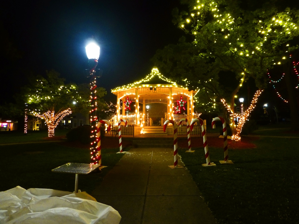 A Christmas movie is being filmed at the Norwood Town Common in Norwood, Mass..