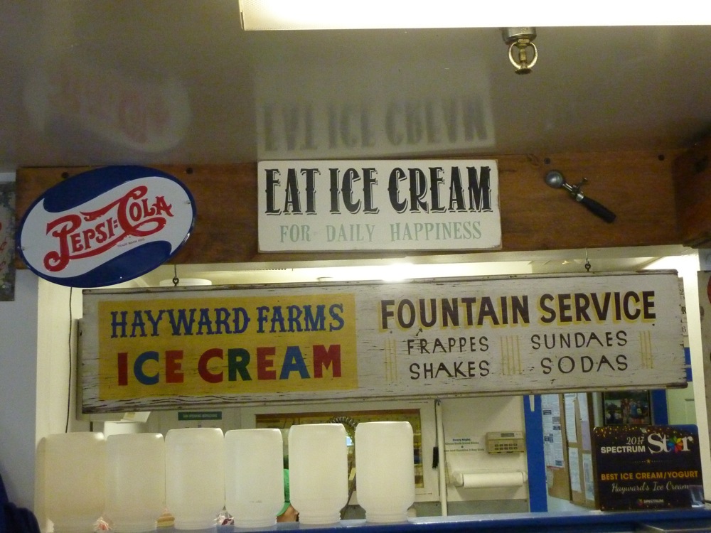 Nostalgic sign at Hayward's Ice Cream in Nashua, N.H.