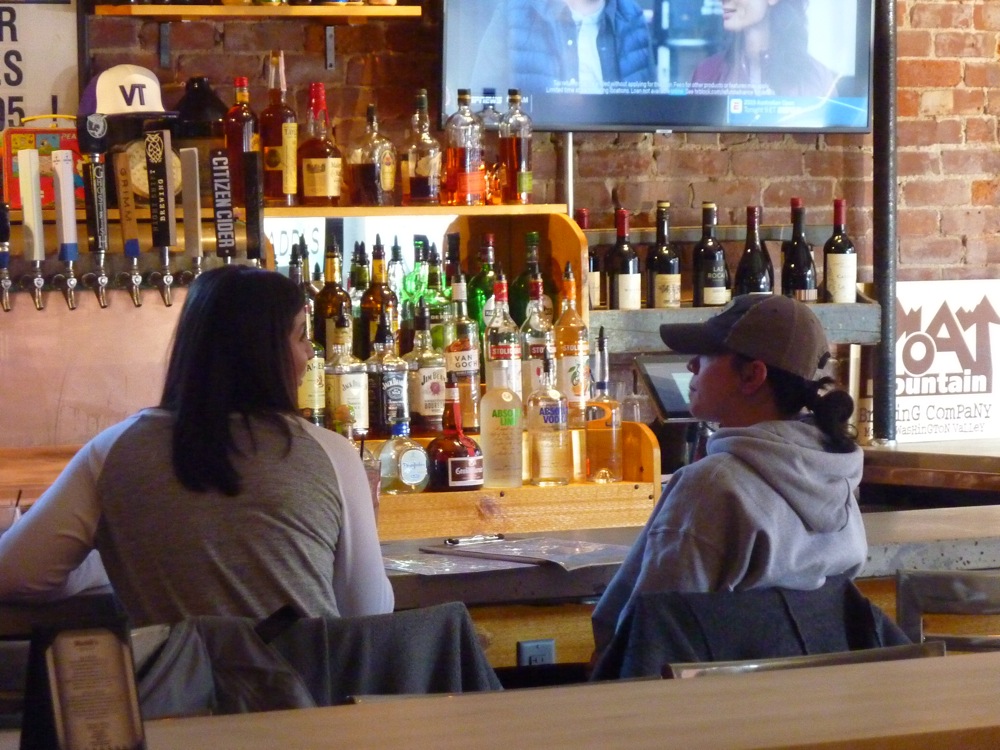 At the bar in Maddi's Cookery & TapHouse in Worcester, Massachusetts.