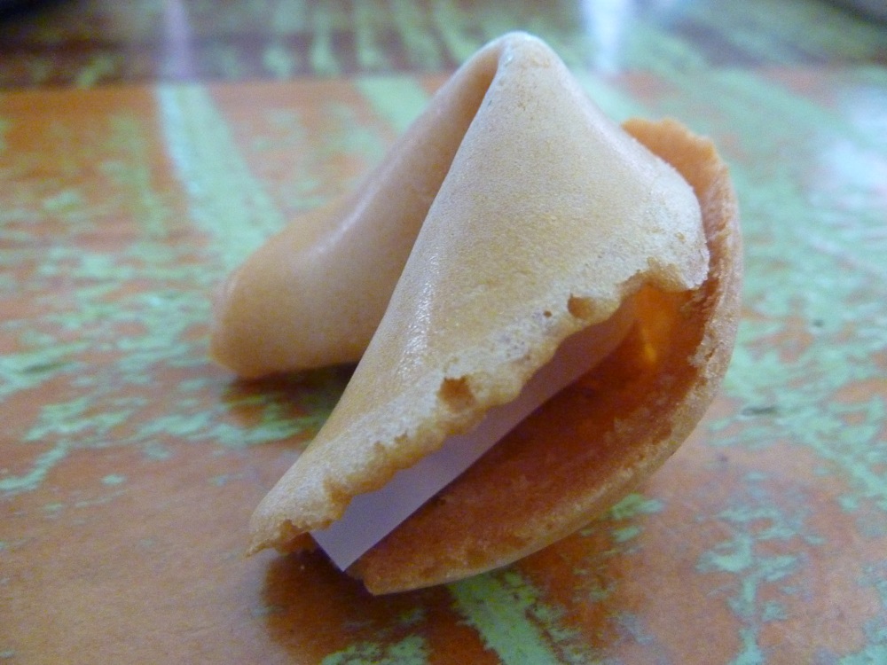 Fortune cookie from Maddi's Cookery & TapHouse in Worcester, Massachusetts.