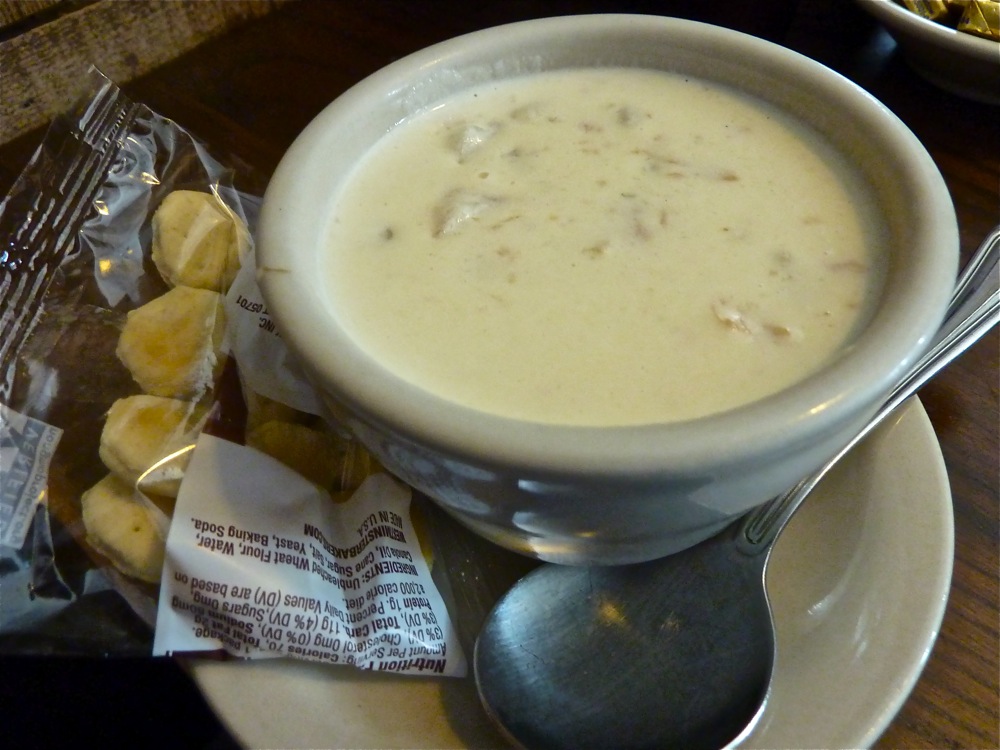 New England clam chowder from Mike's Restaurant in Fairhaven, Mass.