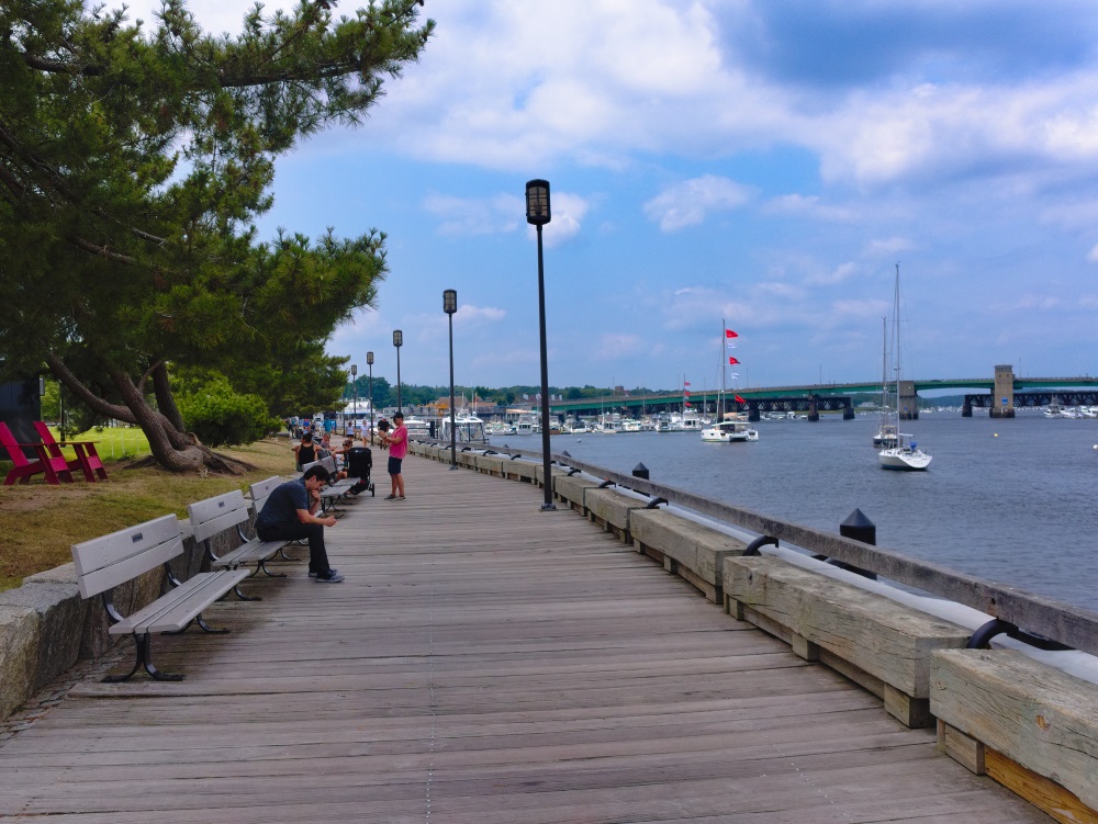 Coastal walk in downtown Newburyport, Massachusetts