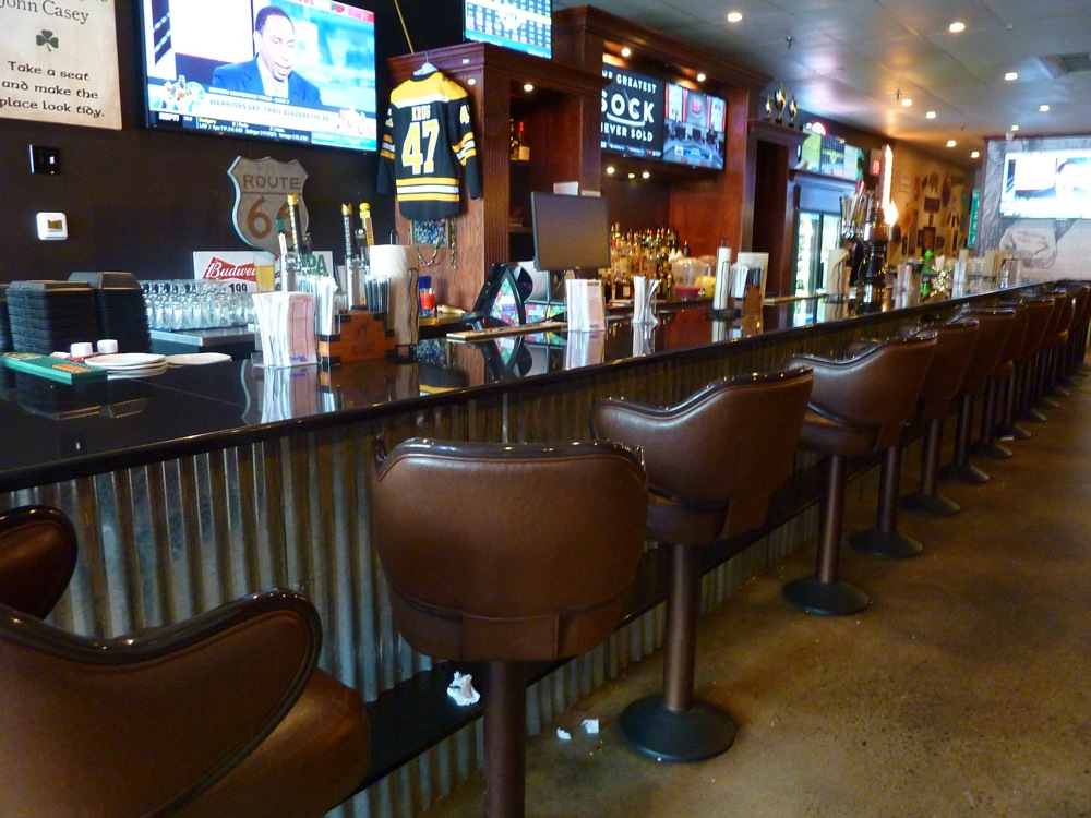 Bar at P.J.'s Smoke 'N' Grill in Medway, Mass.