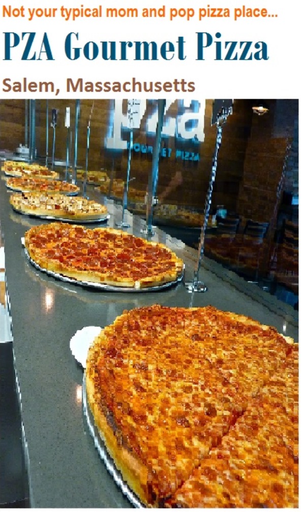 Discovering PZA Gourmet Pizza in Salem, Mass. This is unlike any other pizza place I have been to in Massachusetts.