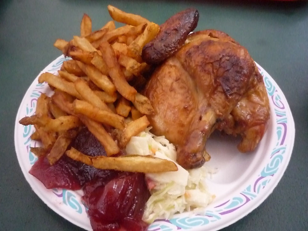 BBQ chicken from Howard's Drive-In, West Brookfield MA
