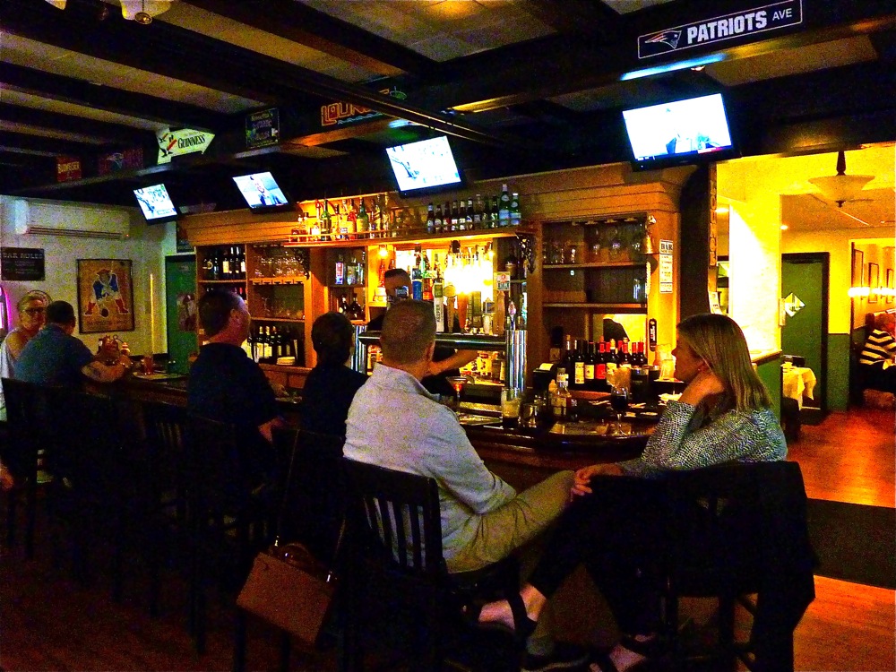 Bar area at Rosetta's Italian Restaurant in Canton, Mass.