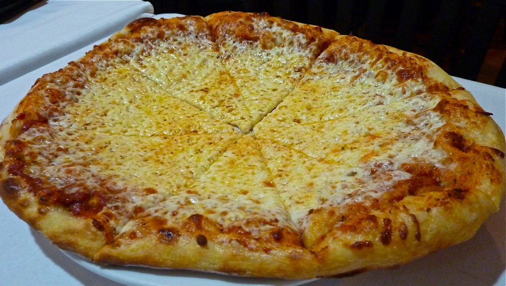 Cheese pizza from Rosetta's in Canton, MA.