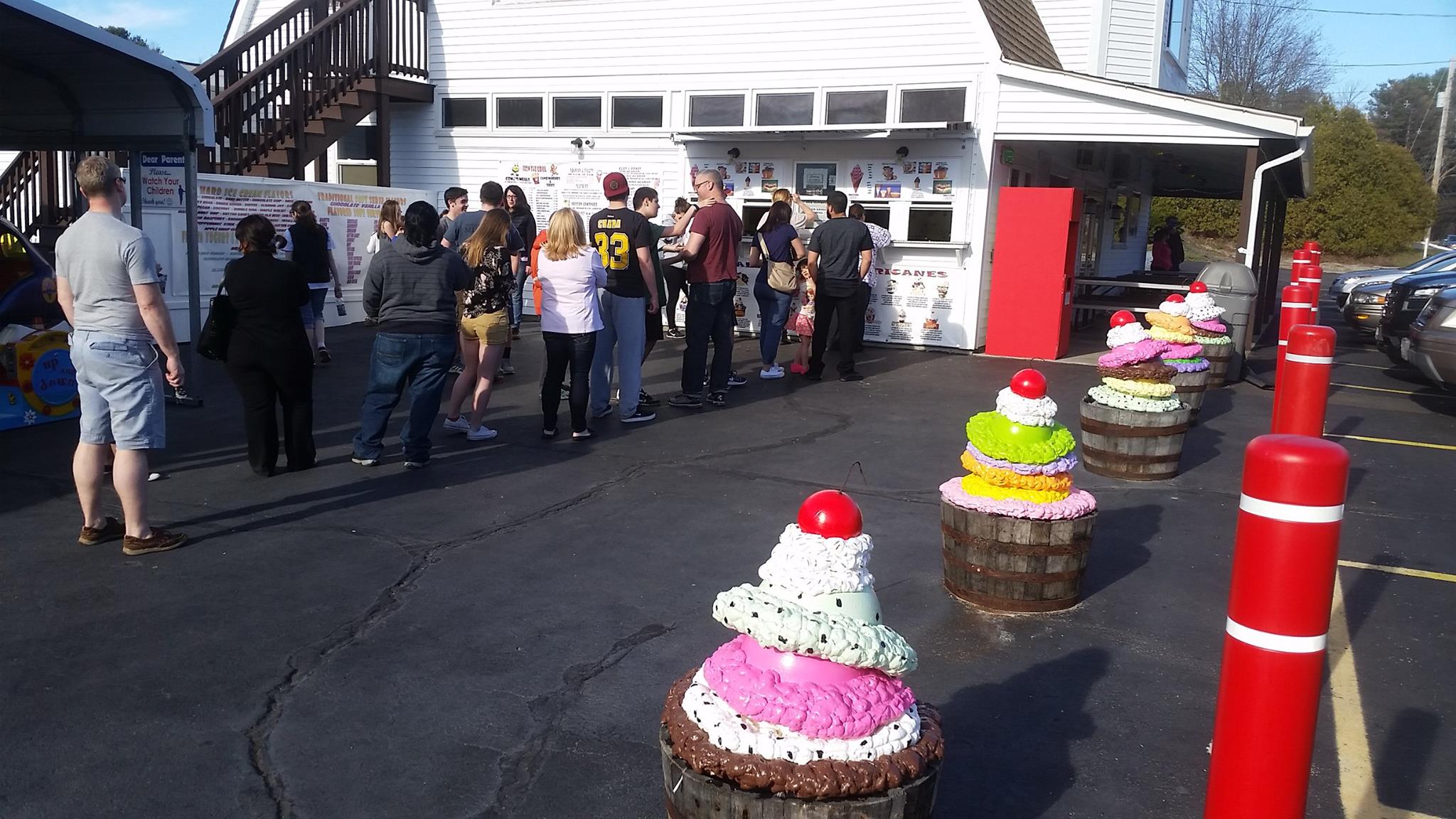 The lines form at Sandy's Chill Spot Ice Cream and Seafood in Bellingham, Mass.