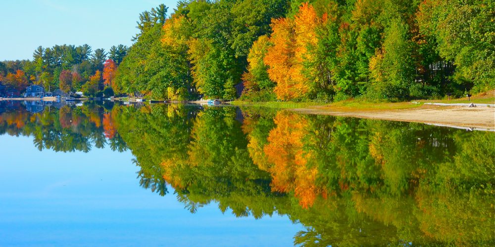 Fall time at Silver Lake, Hollis, NH.