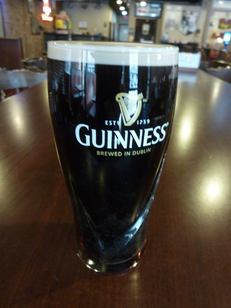 A glass of Guinness at the Simple Man Saloon in Clinton, Massachusetts.