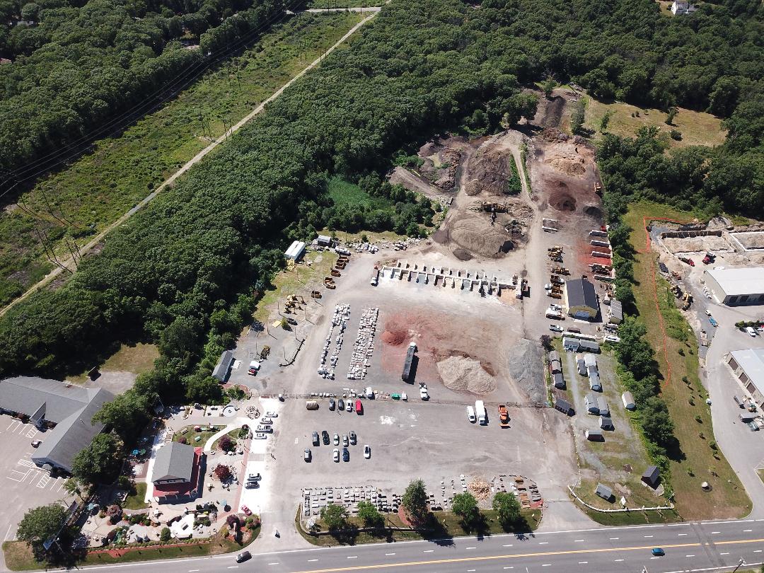 Aerial photo of Osborne Nursery and Summer Scoops in Plainville, Mass.