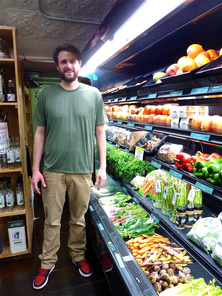 Nate Clifford, owner of Cornucopia Health Food Store at Thrones Marketplace in Northampton, Mass.