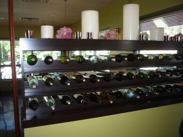 Wine rack at Tommy's Pizza, Cranston RI