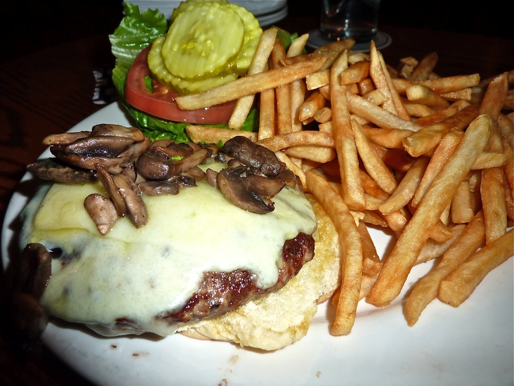 Mouthwatering burger from the Village Manor in Dedham MA