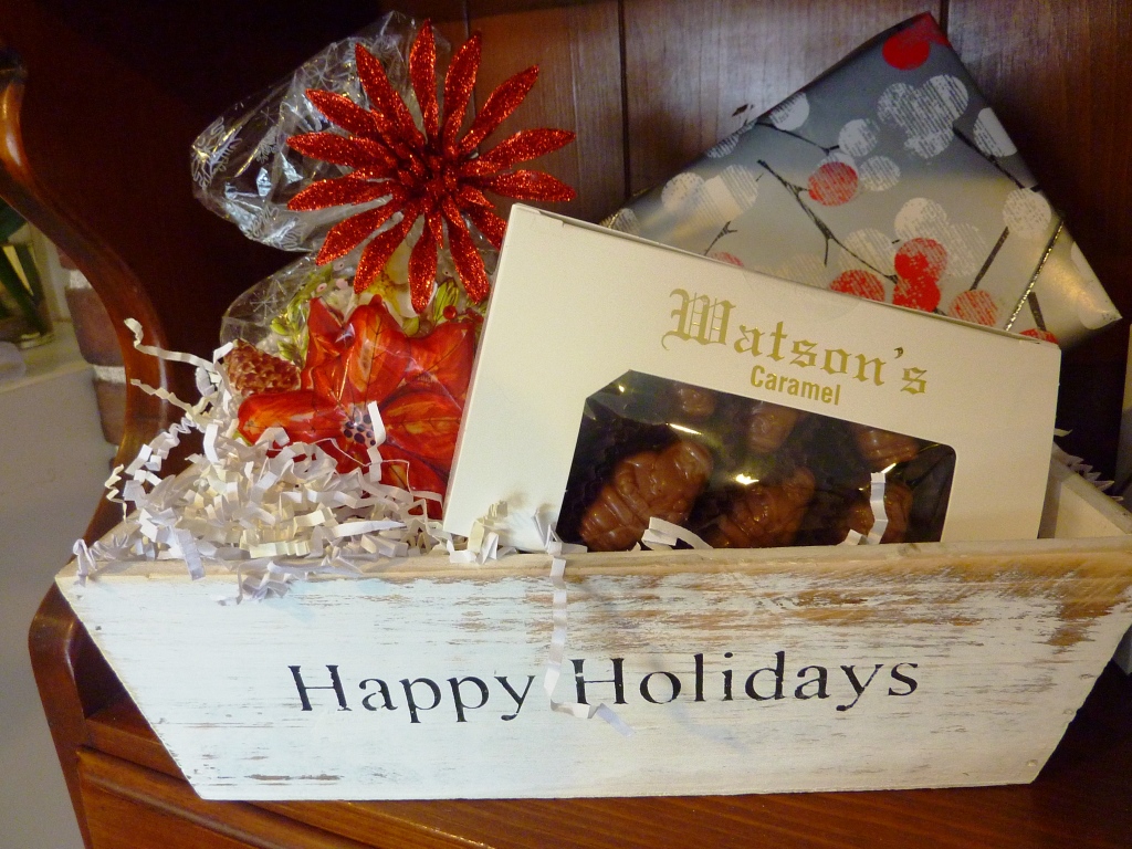 Christmas box of chocolates from Watson's Candies in Walpole, Mass.