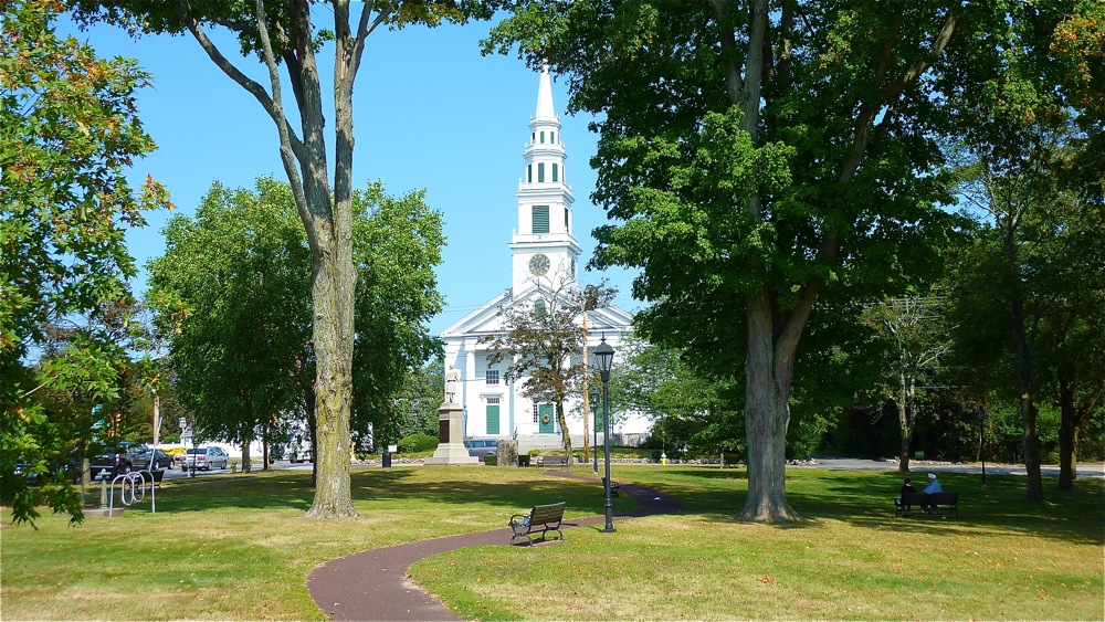 Town common in Wrentham, Massachusetts -- surely one of the best in New England.