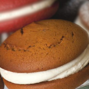 Pumpkin whoopie pie from The Whoo(pie) Wagon in Topssfield, Mass.